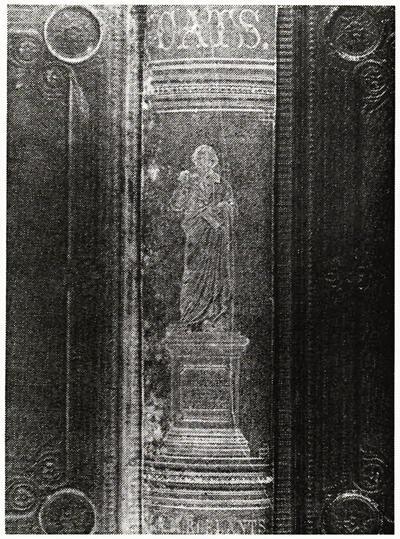 Boekstempel van ca. 1884, Standbeeld Jacob Cats (1829 door G. Parmentier, Brouwershaven). Nederland