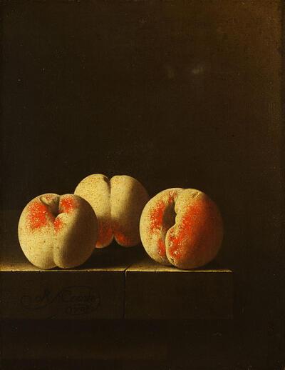 A. Coorte, Drie perziken, 1705, 