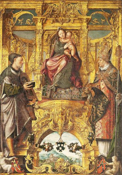 Lanceloot Blondeel, Madonna met de H. Lucas en H. Eligius,