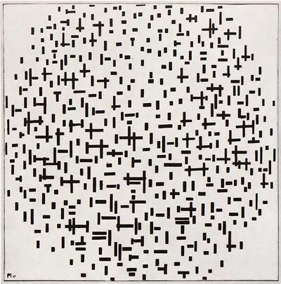 Piet Mondriaan, Compositie met lijnen, 1917 