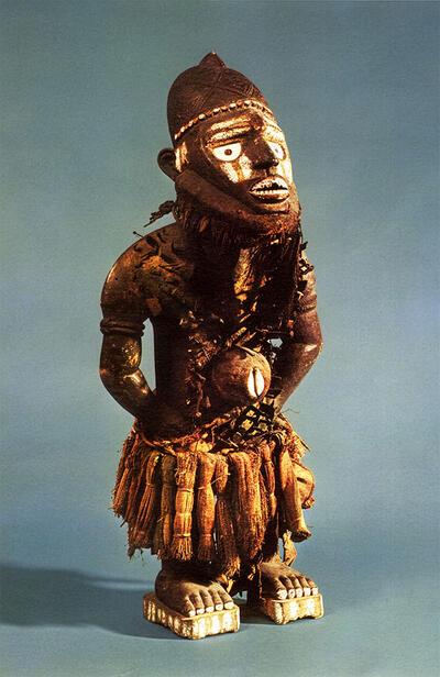 Spijkerbeeld van de Mayombe, Zaïre-republiek, Neder-Congo, Centraal Afrika. 