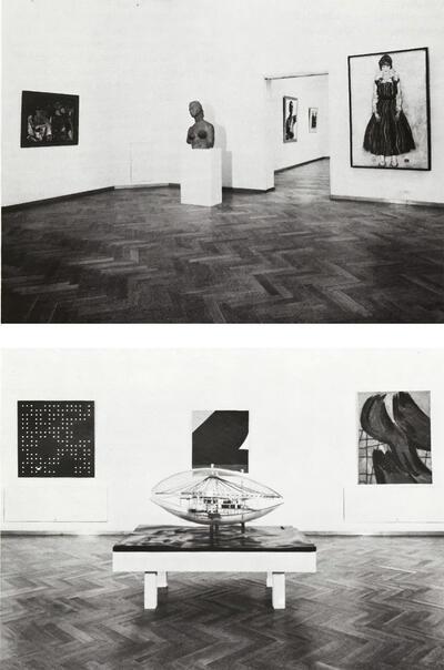 Haags Gemeentemuseum, zaal schilderen en beelden