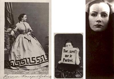A. Disdéri, Carte de visite, ± 1870, E. Steichen, Greta Garbo, 1928.
