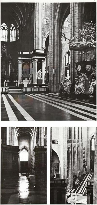 Binnenaanzichten van de St.-Baafskathe­draal te Gent 