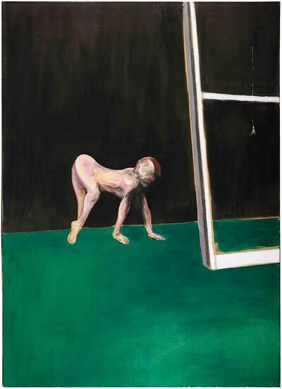 Francis Bacon, Paralytic child walking on all tours, 1961
