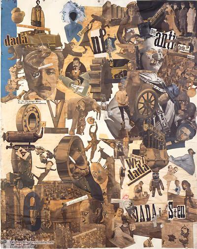 H. Höch, Schnitt mit dem Kuchenmesser durch die erste Weimarer  Bierbauch-Epoche Deutschlands, 