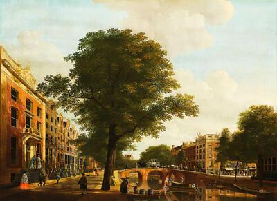 Hendrik Keun (1738-1787), De Herengracht bij de Leidsestraat te Amsterdam, 1774