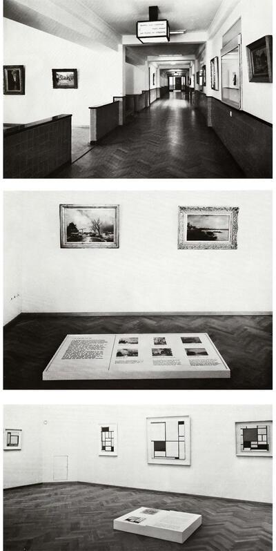 lichtbak, tekstborden, zaal Jongkind, Mondriaanzaal