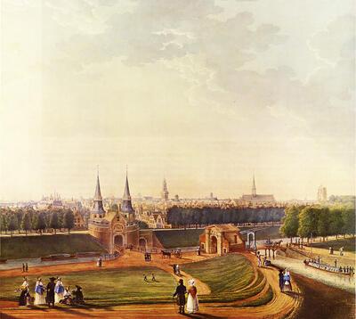 A. I. Melling, Gezicht op Leeuwarden, gem. Melling 1812