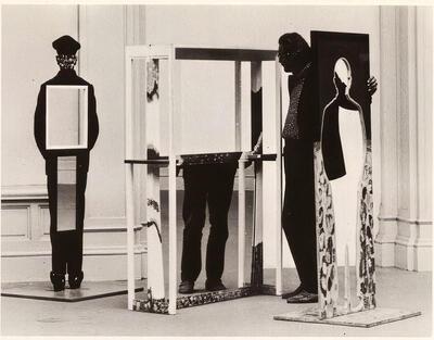 Roger Raveel, Illusiegroep, 3 elementen, 1965/67.  