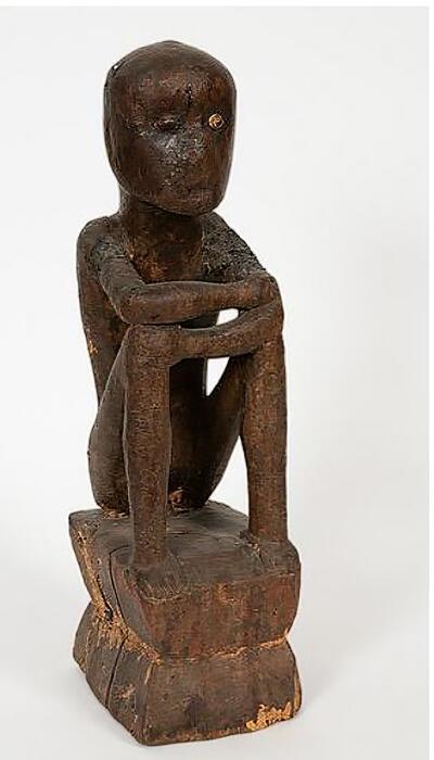 Zittende figuur, 'bulul', lfugao, centraal Noord-Luzon, Filippijnen.