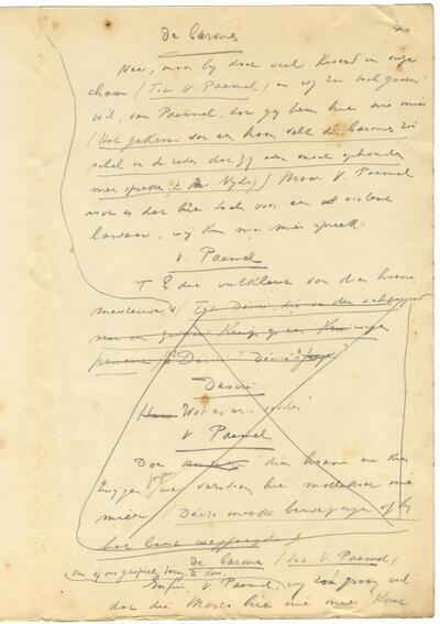 Manuscripten: doorhalingen en toevoegingen