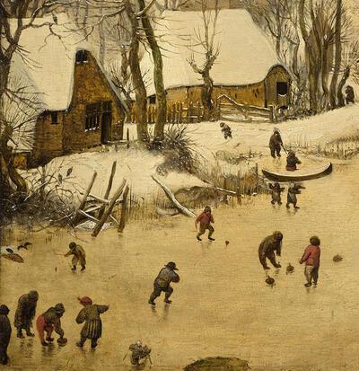 De Kijkhut: Winterlandschap met vogelknip