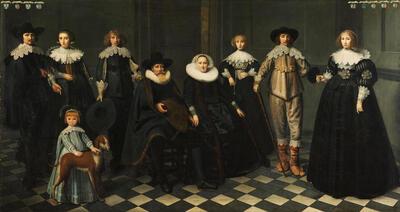 D. Santvoort, Burgemeester Dirk Basz Jacobs van Amsterdam met zijn gezin in 1635