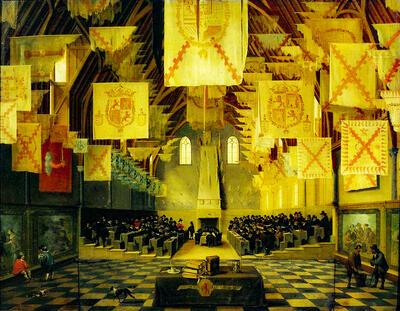 Dirck van Deelen, Een zitting van de Staten-Generaal in de grote zaal van het Binnenhof te 's Graven­hage in 1651. 