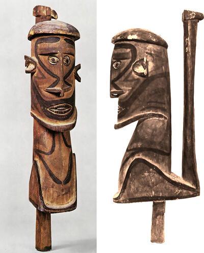 Een prauwversiering,  Nieuw-Brittannië 