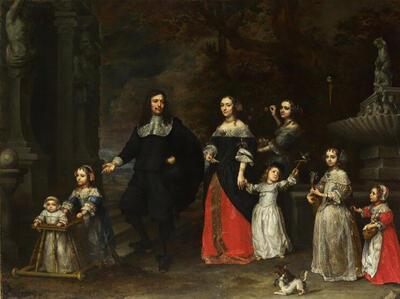 G. Coques,, Antwerps familieportret rond 1650