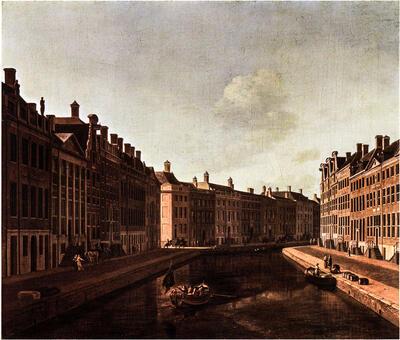 Gerrit Adriaensz. Berckheyde, Bocht in de Heerengracht te Amsterdam. 1685