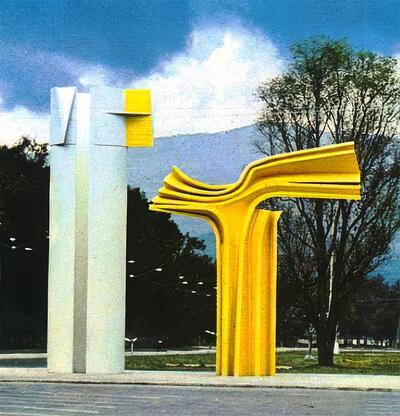 Jorge Dubon, 'Cuemanco' beeld voor beeldenroute Olympische Spelen, Mexico 1968