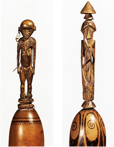 Kalkkalebassen met spatels,  Sentanimeergebied, Nieuw-Guinea