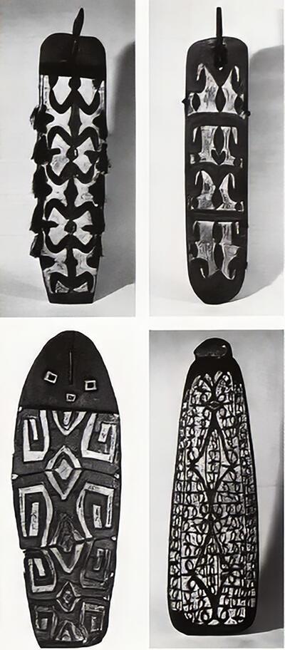 Schild, Asmat, Tjitak, Irian Jaya, Indonesië, 