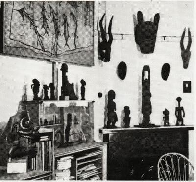 Studeerkamer bij prof. Van Baaren thuis