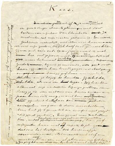 Manuscripten: doorhalingen en toevoegingen