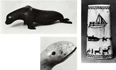 Rob, handvat, snuifdoos, Inuit, Alaska