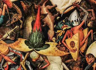 P. Breughel, Val van de opstandige engelen (detail)