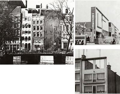 Grachtenhuis Singel, Amsterdam.Twee voorbeelden van gevels in Antwerpen