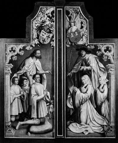 Goossen  van der Weyden, Triptiek van de  familie Colibrant, 1516, gesloten toestand 