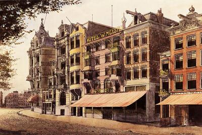 H. Misset: De Prins Hendrikkade hoek Damrak, Amsterdam