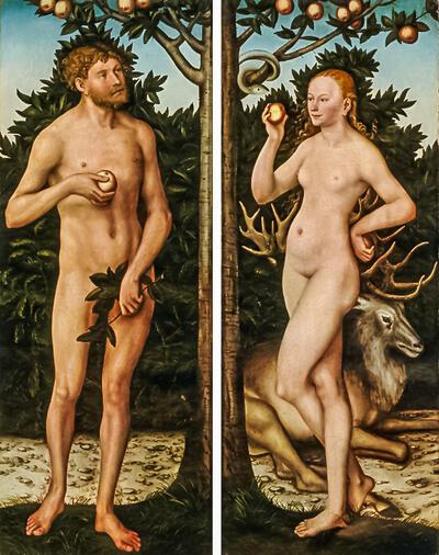 Lucas Cranach de Oude, Adam en Eva 