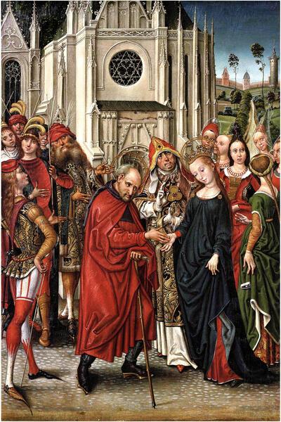 Meester van St.-Goedele, Het huwelijk van 0.-L.-Vrouw 