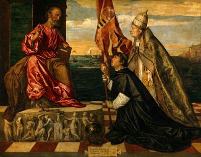 Titiaan Vecellio, Jacopo Pesaro door paus Alexander VI aan  de H. Petrus voorgesteld 