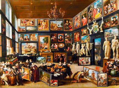 Willem van Haecht, De kunstkamer van  Cornelis van der Geest, 1628