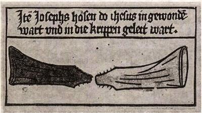 Afbeelding van de St. Jozefskousen op een prent van 1468