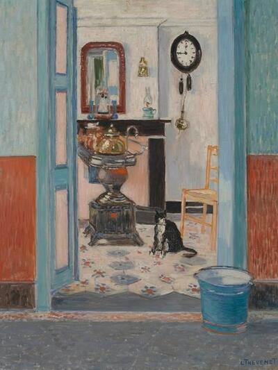 Louis Thevenet, De Keuken (1921). Collectie Museum Dhondt-Dhaenens. 
