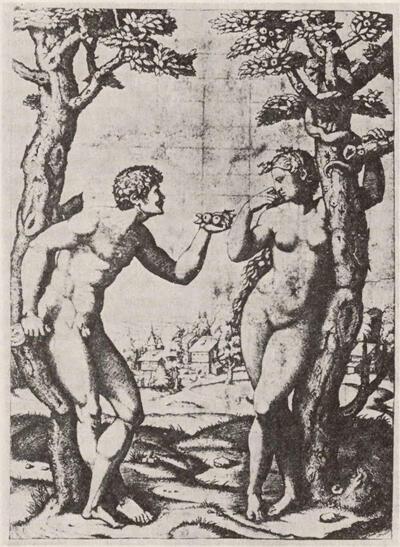Marcantonio Raimondi, Adam en Eva
