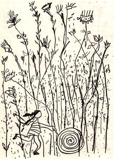 Tekening van A. Cavaliere. Middelheim