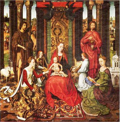 Johannes Memling, Het mystiek huwelijk van de H. Catharina,