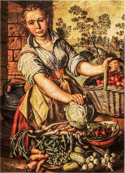 Joachim Beuckelaer, Groenteverkoopster, 1565
