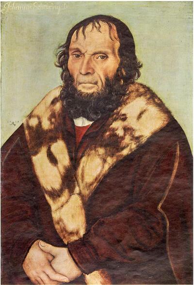 Lucas Cranach de Oude, Portret van Dr. J. Schöner, 1529