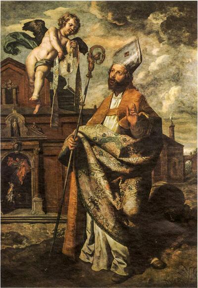 Theodoor van Loon, Sint Hubertus ontvangt de stool, 1620