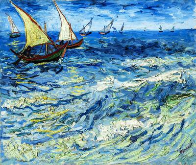 Vincent van Gogh, Zeegezicht te Saintes-Maries-de-la-Mer, 1888