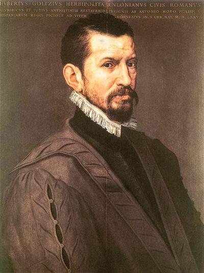 Antonio Moro, Het portret van Hubertus Goltzius, 1573