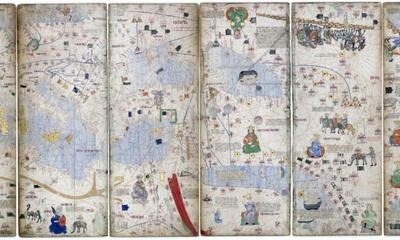 Catalan atlas, middeleeuwse wereldkaart, 1375, Cresques Abraham (Digitale reproductie)