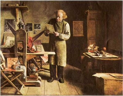 Henri de Braekeleer, De Koperplaatdrukker, 1875