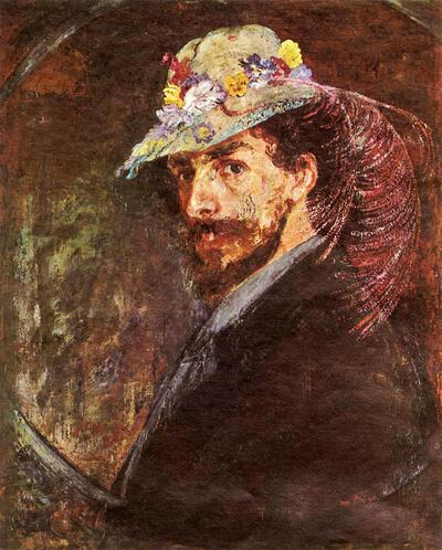 James Ensor, Ensor met de bloemenhoed, 1883