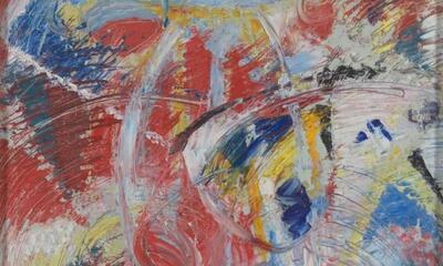 Jules Schmalzigaug, Ontwikkeling van een thema in rood Carnaval, inv.nr_. 4081, foto Rik Klein Gotink, Koninklijk Museum voor Schone Kunsten Antwerpen 